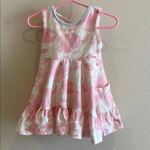 SweetHoney Pastel Pink and Cream Baby Dress